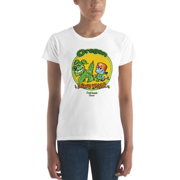 Oregon Dawg Walker Women&#39;s short sleeve t-shirt, Color: White, Size: S