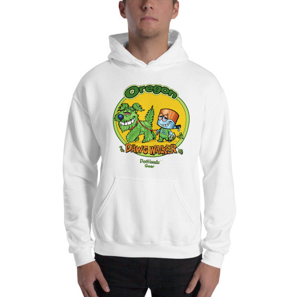 Oregon Dawg Walker Hooded Sweatshirt, Color: White, Size: S