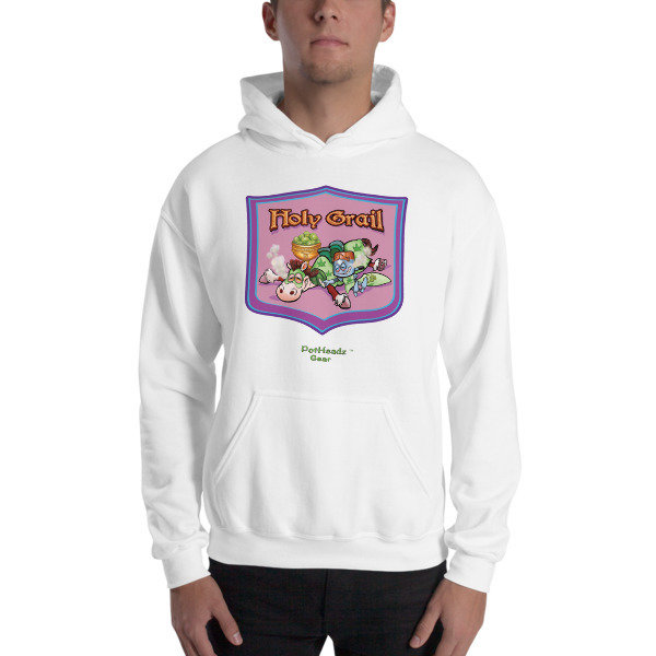 Holy Grail Hooded Sweatshirt, Color: White, Size: S