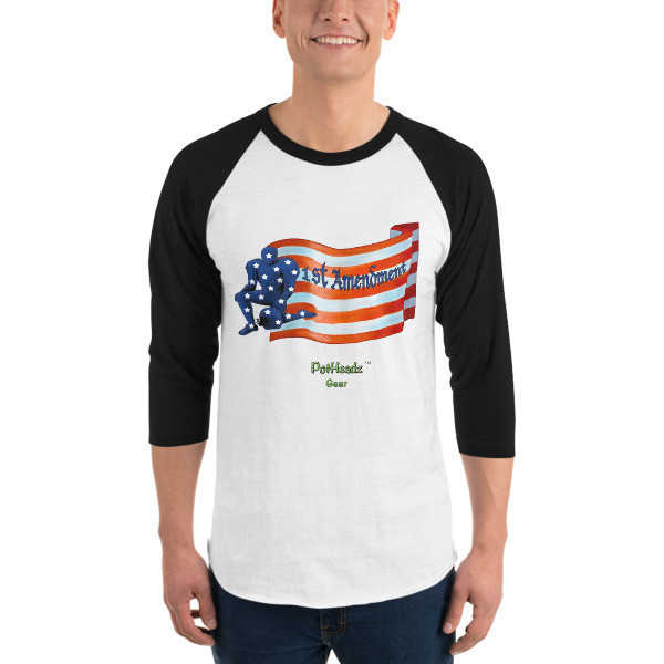 1st Amendment 3/4 sleeve raglan shirt