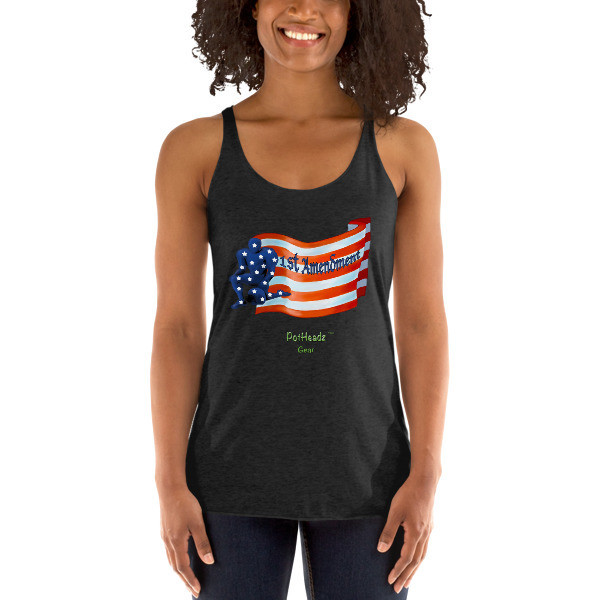 1st Amendment Women&#39;s Racerback Tank, Color: Vintage Black, Size: XS