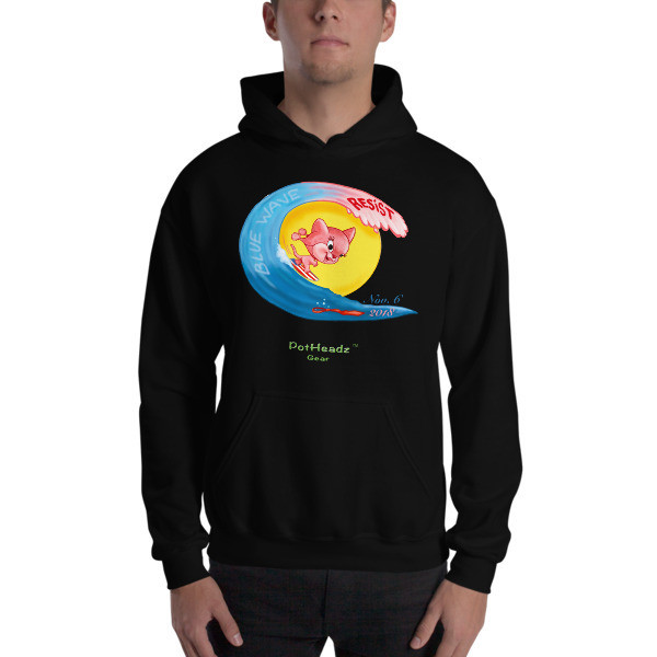 Blue Waves Hooded Sweatshirt