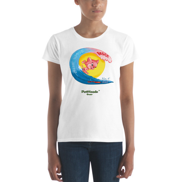 Blue Wave Women&#39;s short sleeve t-shirt, Color: White, Size: S