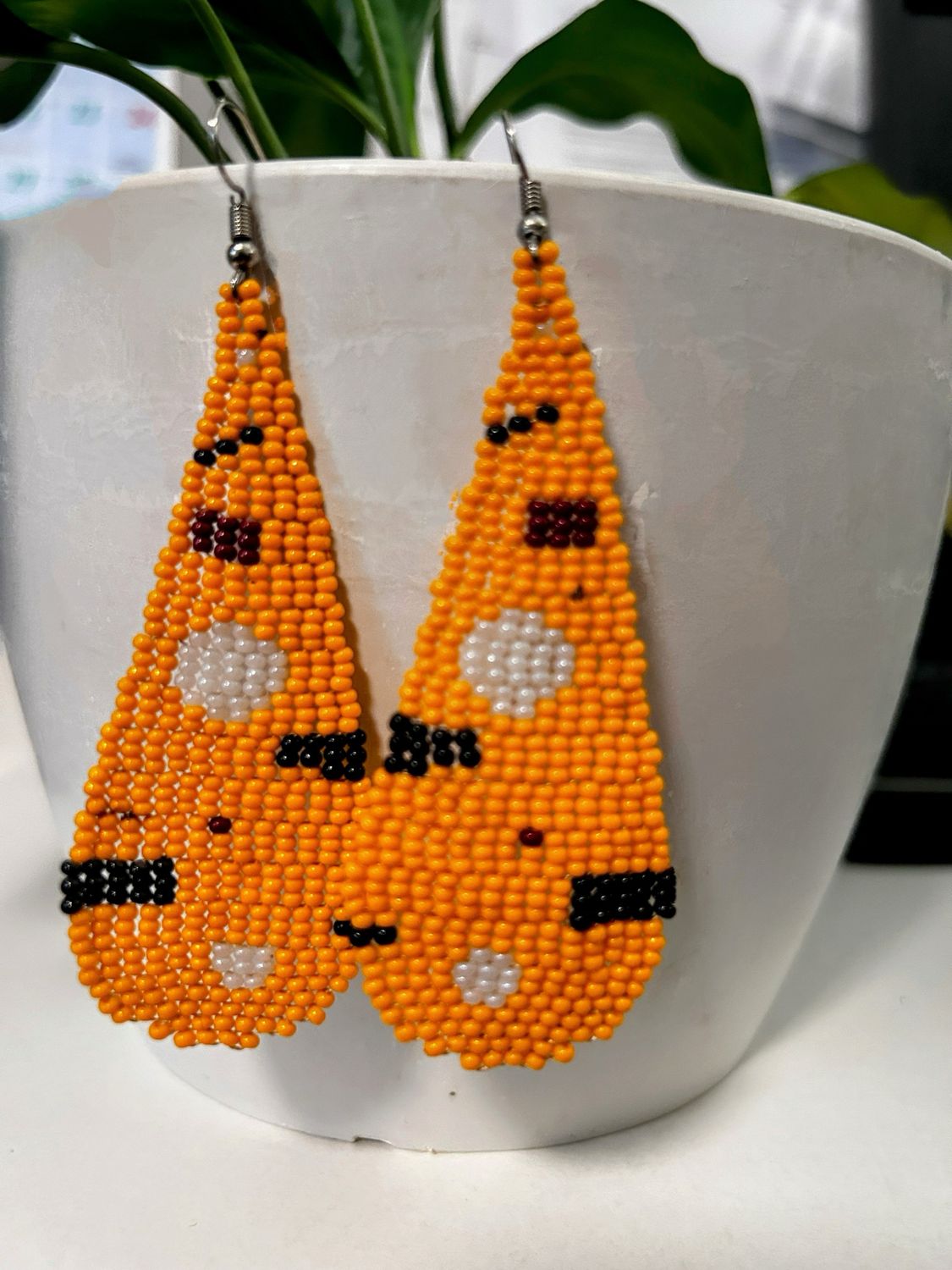 Orange Machozi Earrings