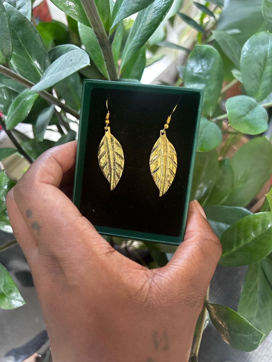 Matawi Thick Brass Earrings