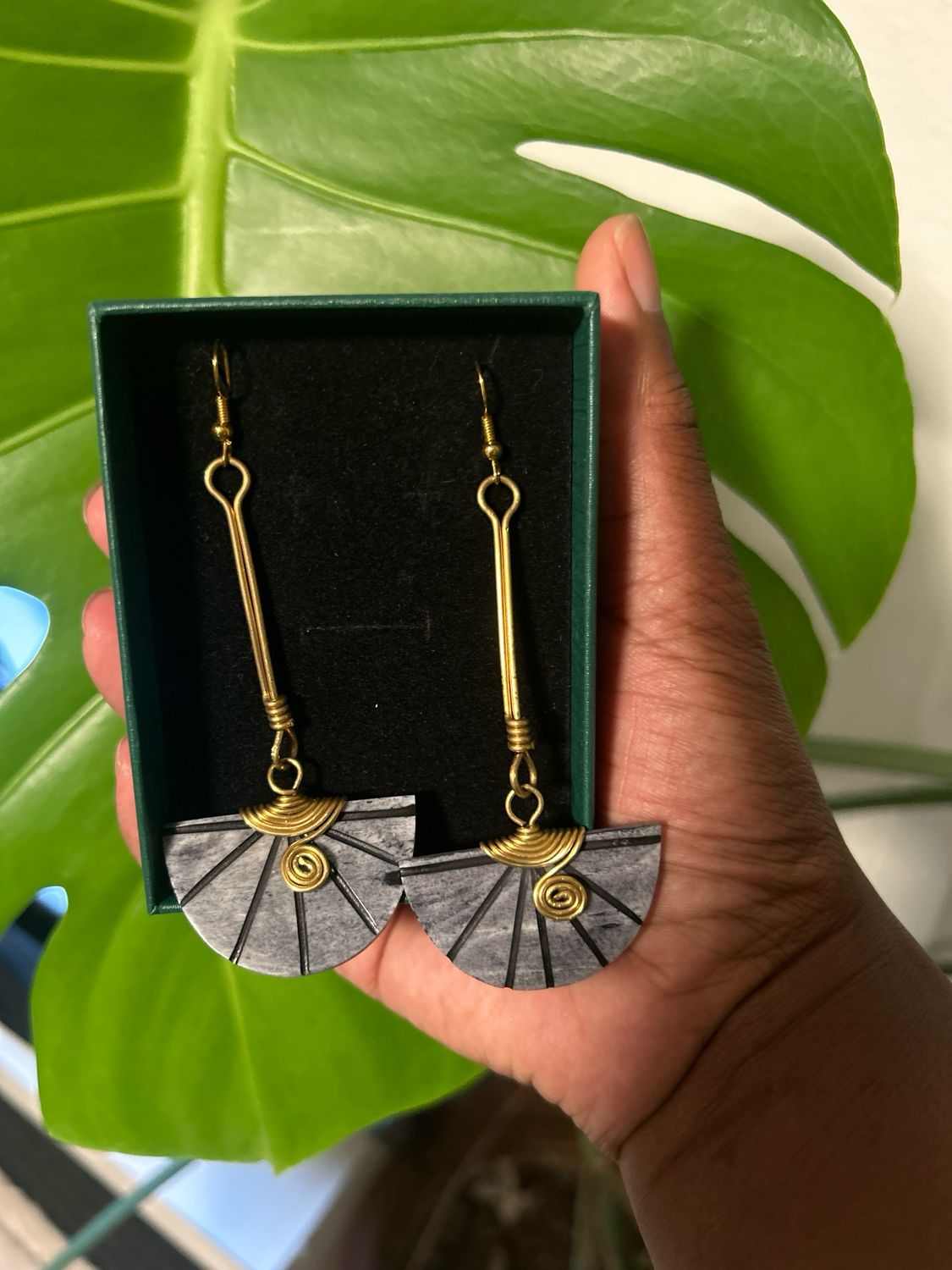Kijivu Bow Shaped with Stripes Earrings