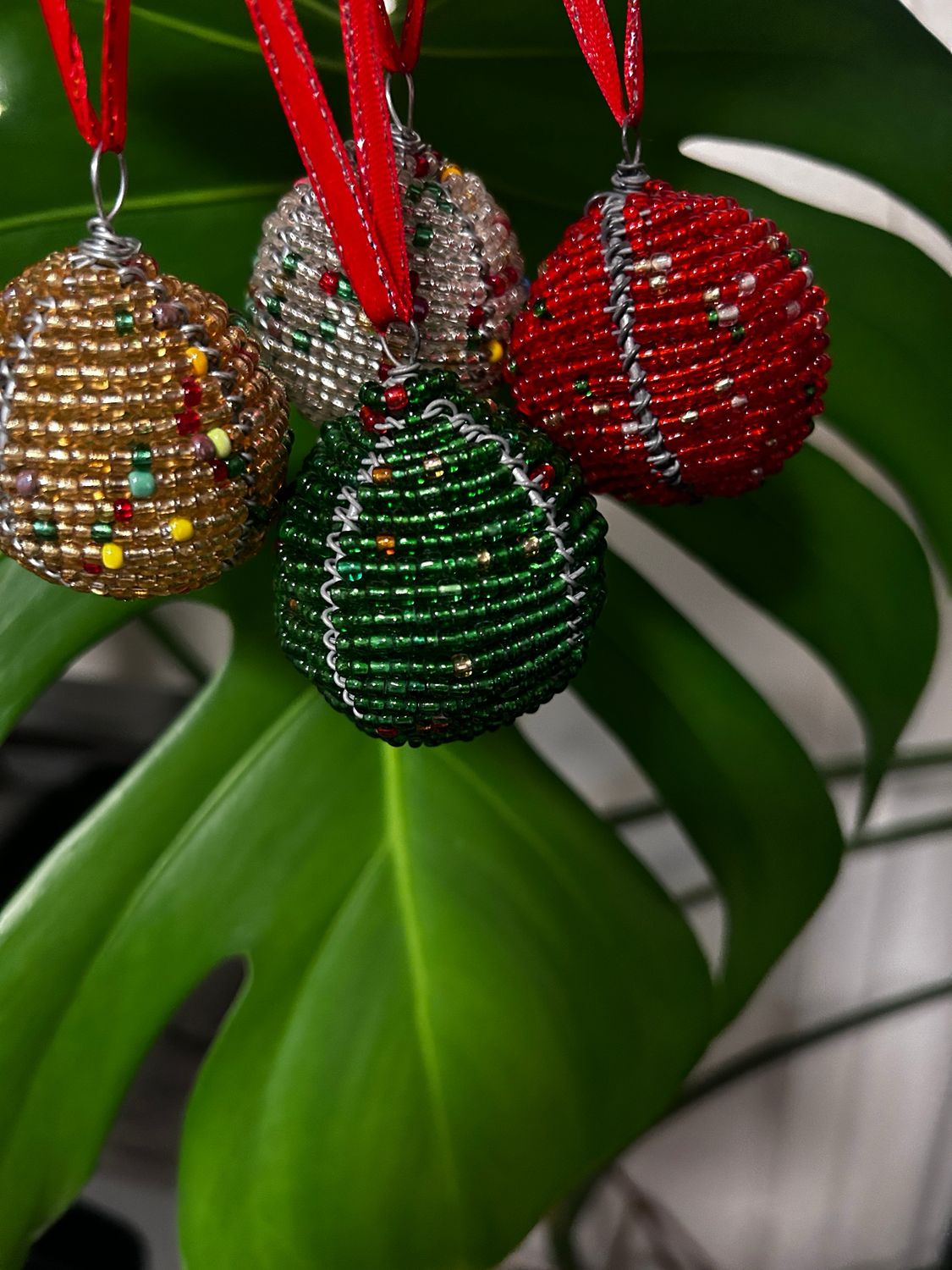 Mpira Beaded Holiday Ornaments