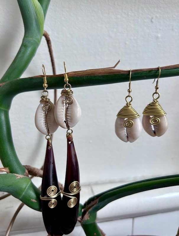 cowrie earrings