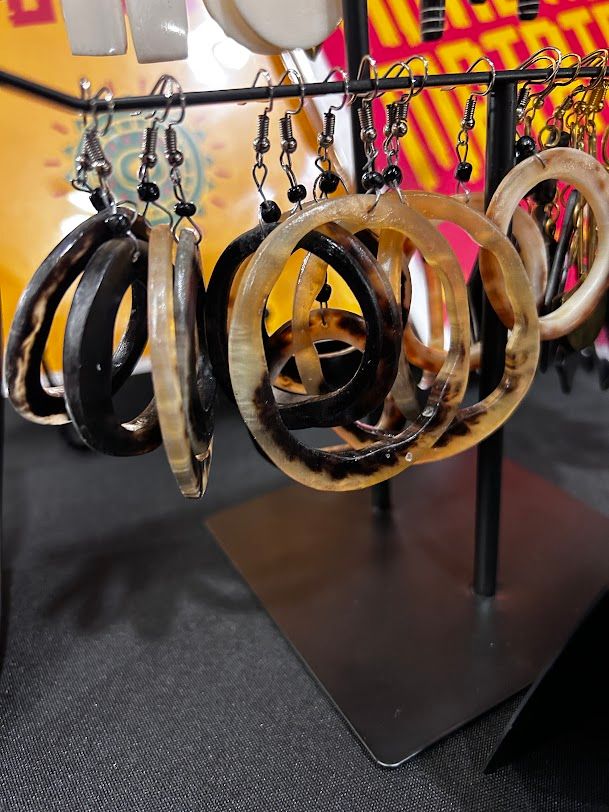 Bone Irregular Loop Earrings