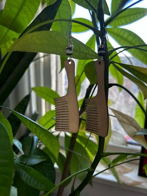 Kichana Brown Wooden Earrings
