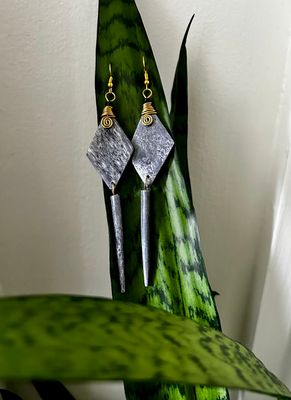 Rhombus with Spike Earrings