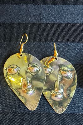 Brass Face Earrings
