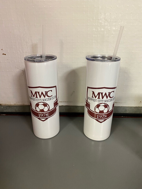 20oz Coffee Tumbler. $1.50 Refills