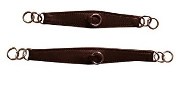 Shaped leather curb strap