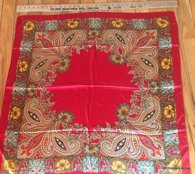 Scarf - Deep Red Paisley Scarf - Deep Red Paisley