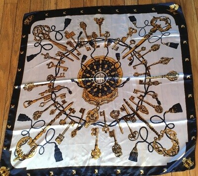 Scarf - Blue/Gold - Keys