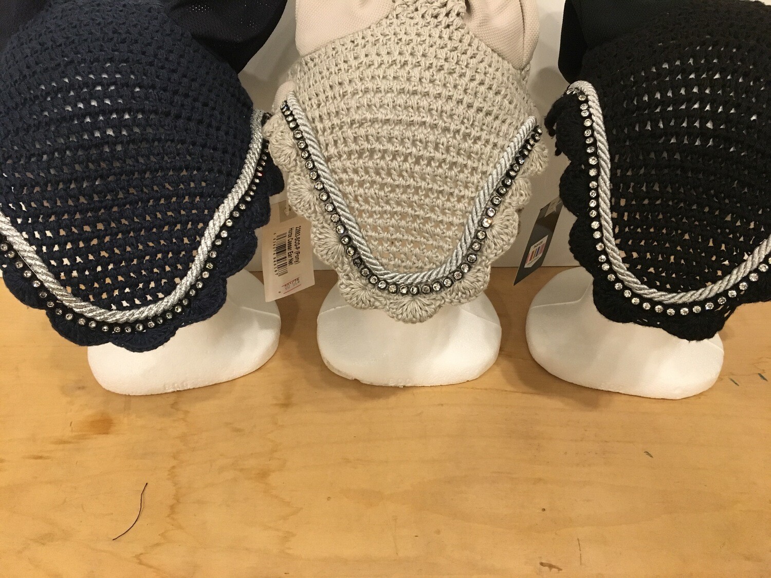 Crochet Ear Bonnet w/Bling - Horse