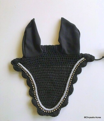 Crochet Ear Bonnet w/Bling - Horse