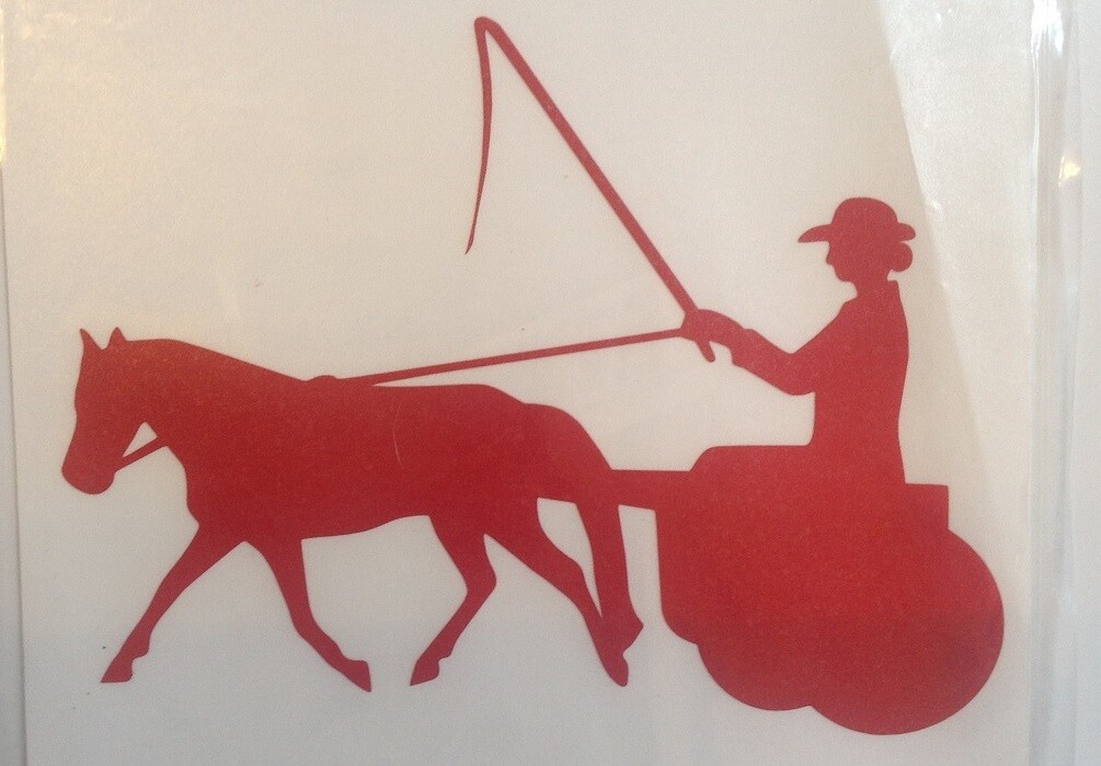 Jumbo Reflective Decal - Mini Driving, Color: Red, Direction: Left Facing