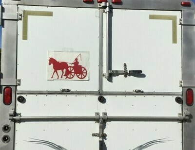 Jumbo Reflective Decal - Single Horse & Cart