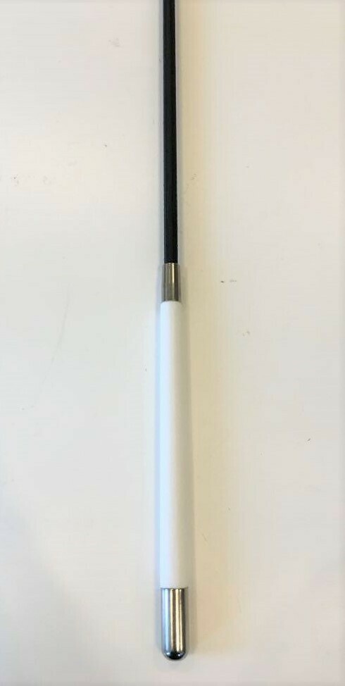 Chrysalis Carriage Whip, Length: 46", Handle Color: White with chrome