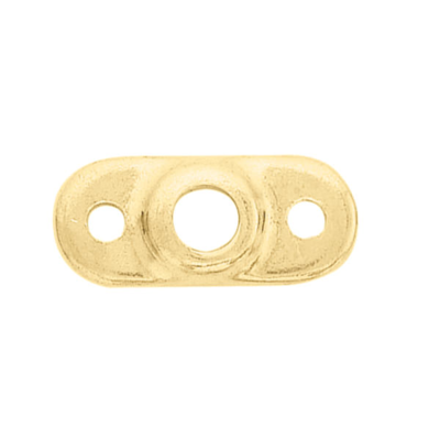 Terret Nut Single Hole, Metal: Brass, Size: 5/16&quot;