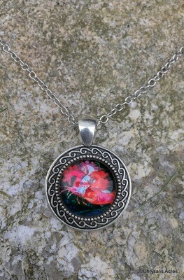 Three Russian Horses Cabachon Pendant