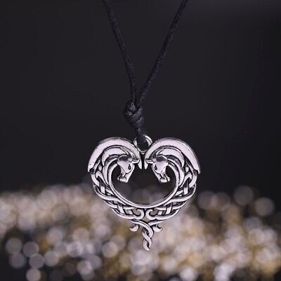 Celtic Horseheads Necklace