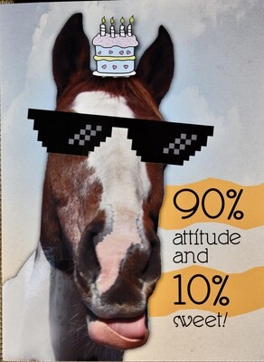 90% attitude and 10% sweet! Card