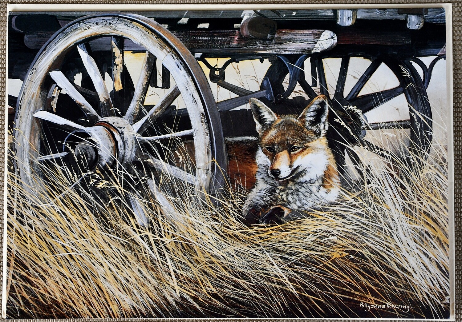 Fox and Wagon Card