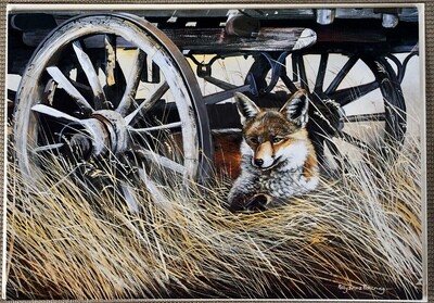 Fox and Wagon Card