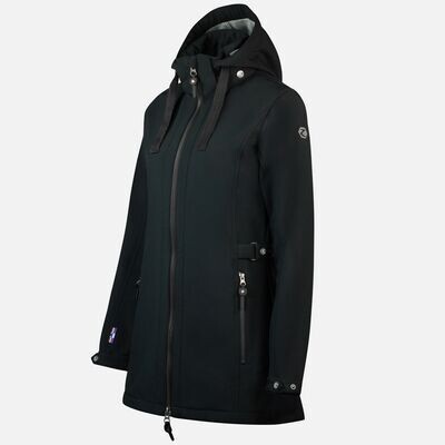 Waterproof Mid Weight Coat, Size: 12, Color: Black