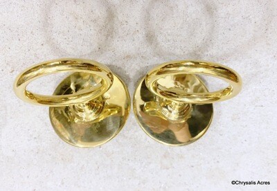Bridle Ring Rosettes - Brass