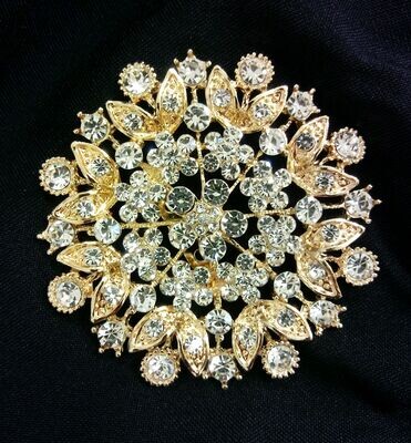 Snowflake Crystal Brooch