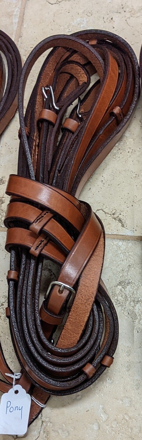 Driving Reins - Leather w/Stops