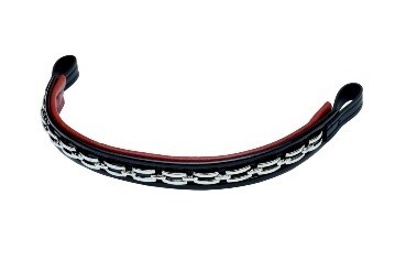 Embellished Biothane Browband, Size: Mini A, Style: Hollow Rectangle
