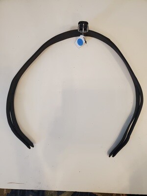 Black Leather Crown with Stainless
