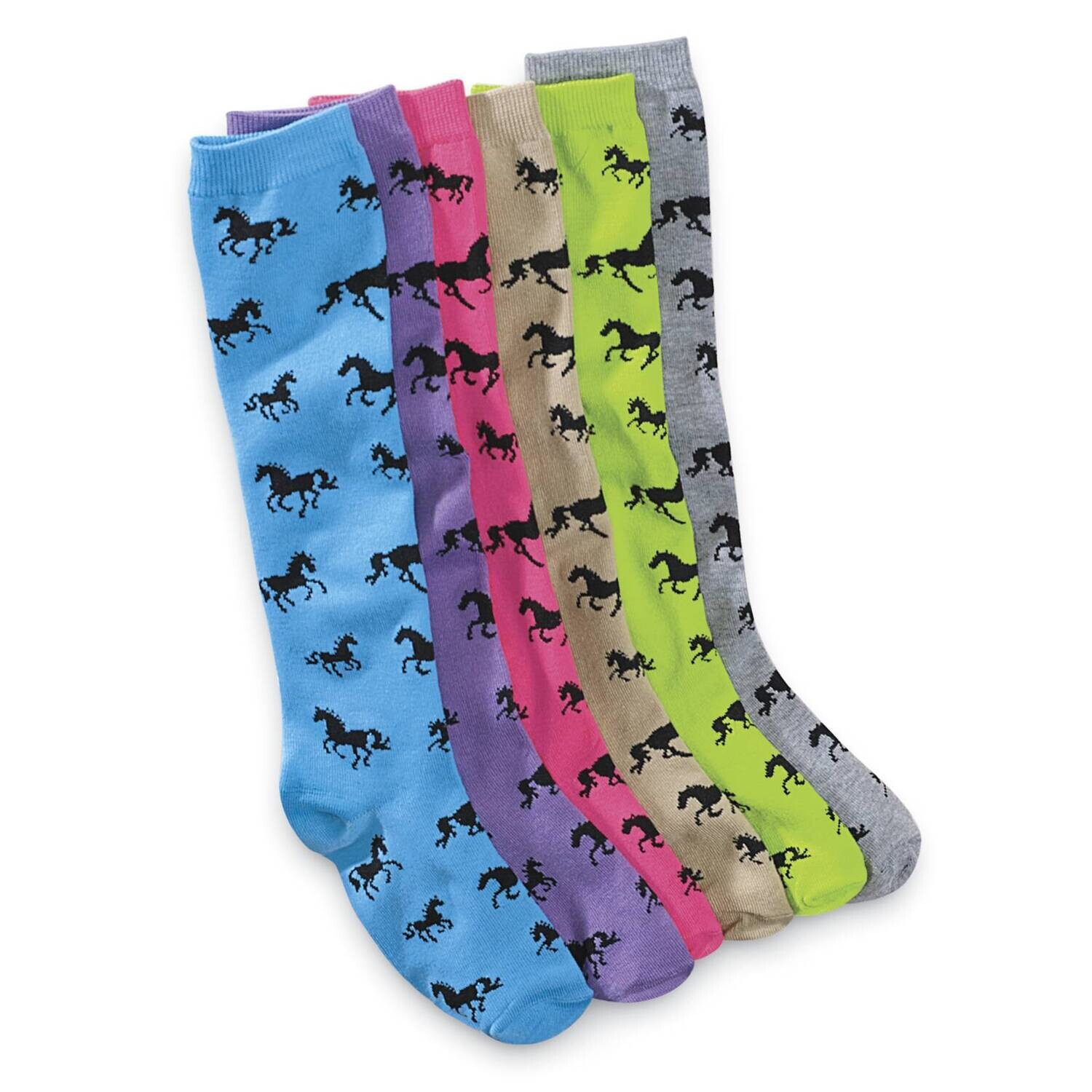 Tall Socks - Running Horses