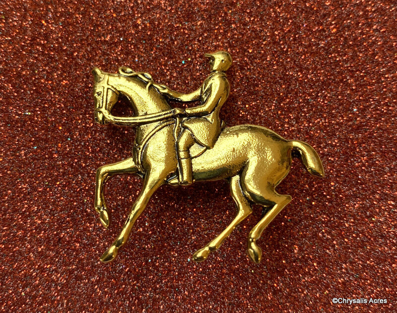 Hunt Horse Brooch Pin