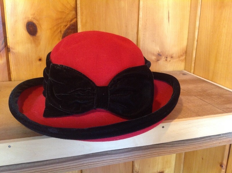 Red and Black Wool Hat