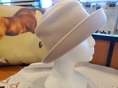 Beige Felted Hat