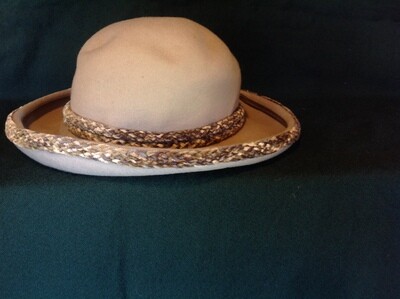 Beige Wool Felted Hat