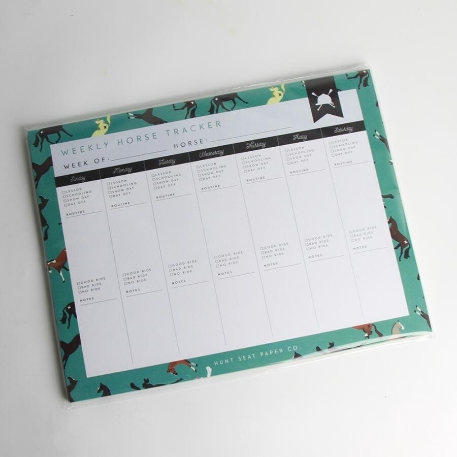 Horse Tracker 8" x 11" Equestrian Weekly Planner Desk Pad