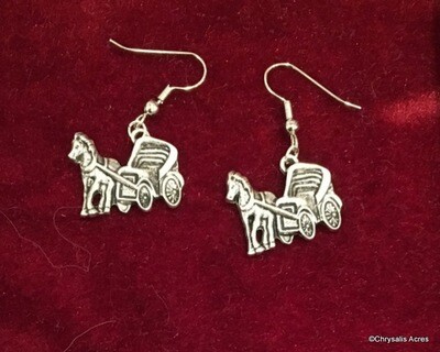 Horse and Carriage Earrings