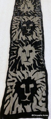 Pre Owned Scarf - Black/Grey Lions