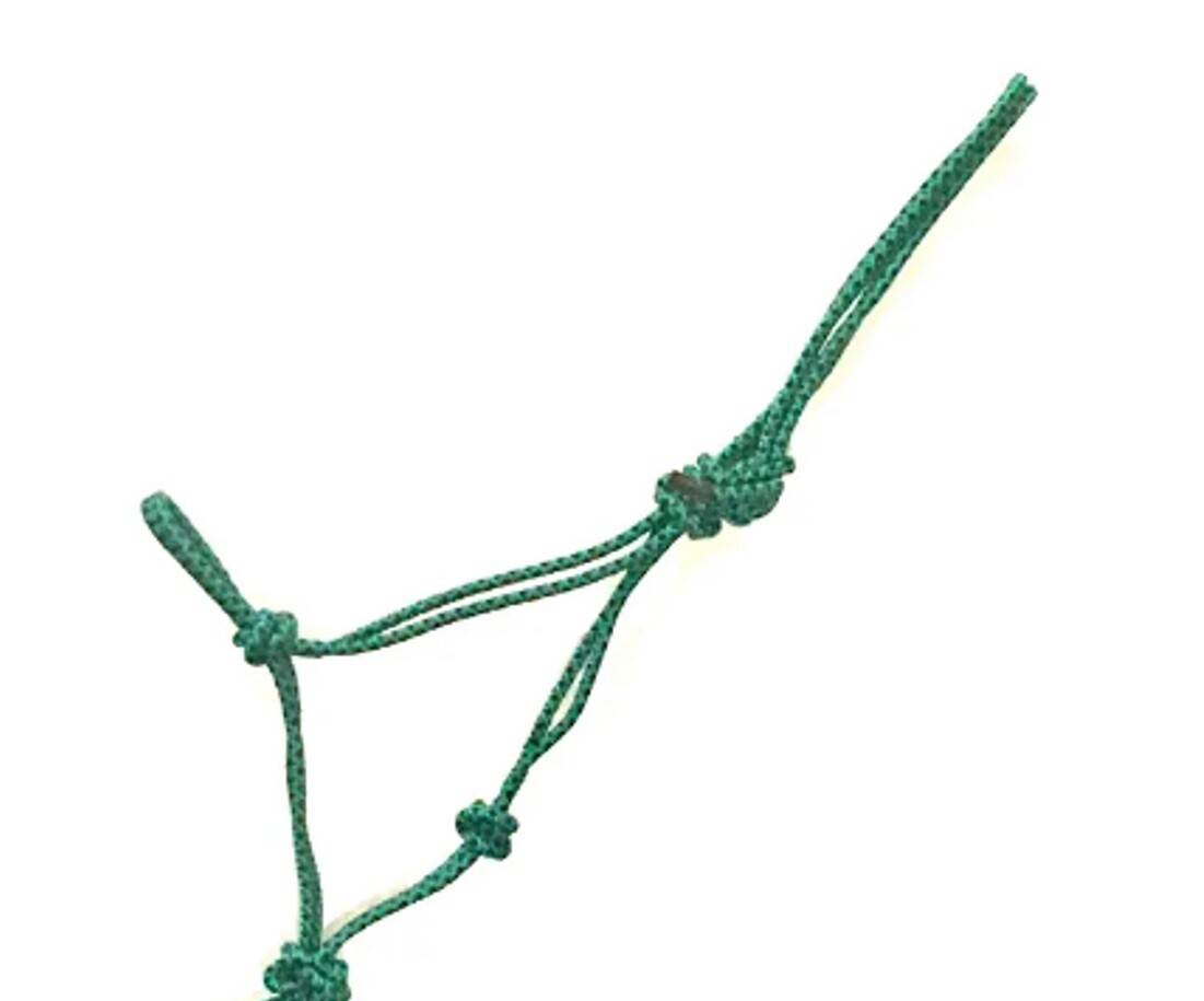 Mini Rope Halter, Color: Emerald Green