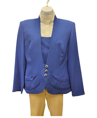 Blue Jacket with Rhinestones Size 10