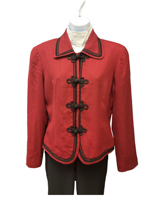 Red Jacket with Braided Emblishment