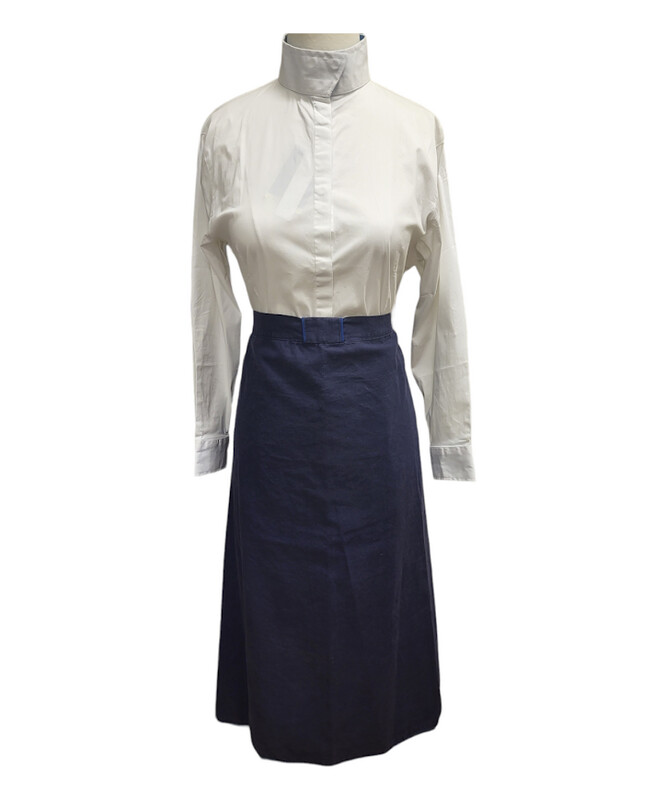 Pre Owned Navy Apron with Tie Closure