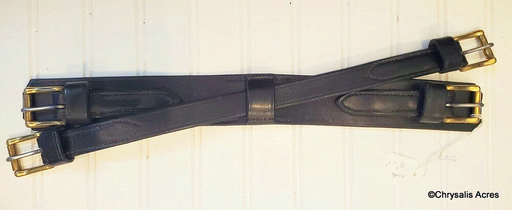 Black Leather Girth 18" x 1"